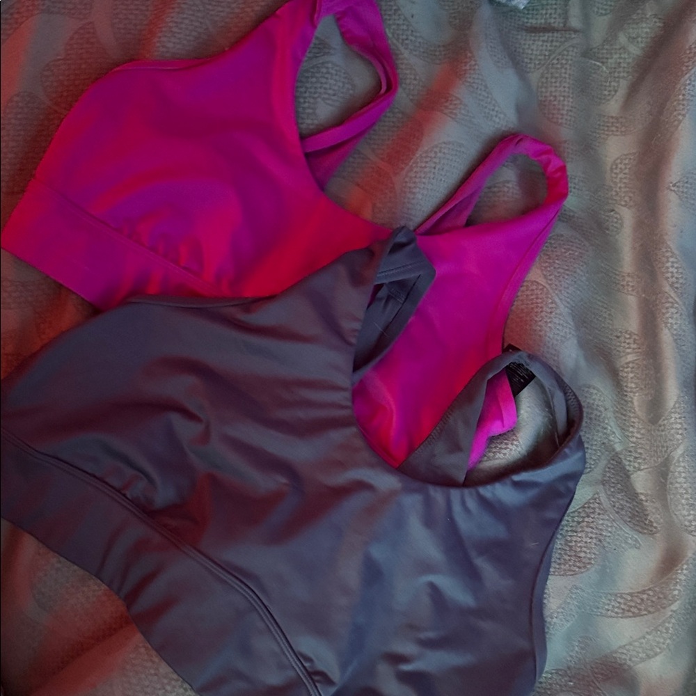 Avia Pink and Gray Women's Swim Tops